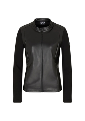 Ea7 Emporio Armani panelled zip-up jacket - Black