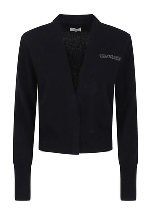 Peserico ribbed-detail cardigan - Black