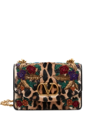 Valentino Garavani Vain animal-print shoulder bag - Brown