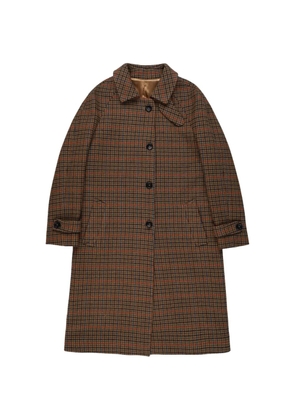Fortela check-pattern single-breasted coat - Brown