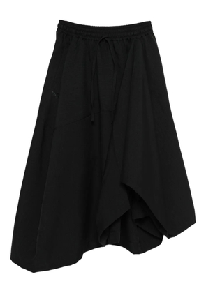 Y-3 asymmetric-hem midi skirt - Black