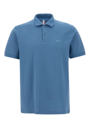 Sun68 embroidered-logo polo shirt - Blue