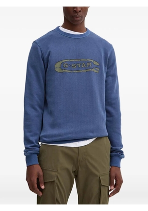 G-Star RAW logo-print crew-neck sweatshirt - Blue