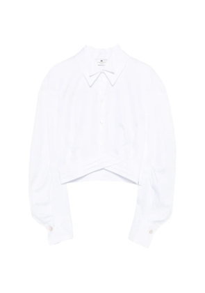 Elisabetta Franchi crisscross blouse - White