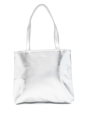Hai leather tote bag - Silver