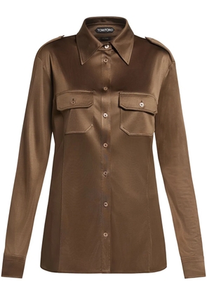 TOM FORD Shimmey shirt - Brown