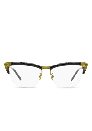 Gucci Eyewear bamboo-detail cat-eye glasses - Black