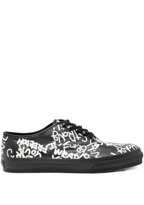 Comme Des Garçons Comme Des Garçons slogan-print sneakers - Black
