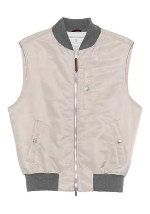 Brunello Cucinelli zip-up gilet - Neutrals