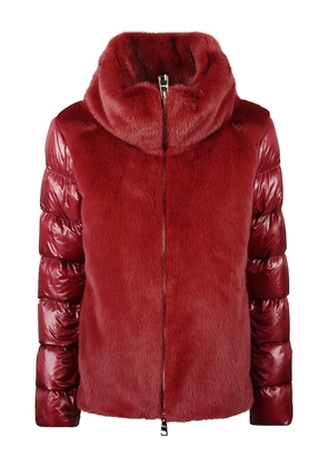 Herno funnel-neck padded jacket - Red