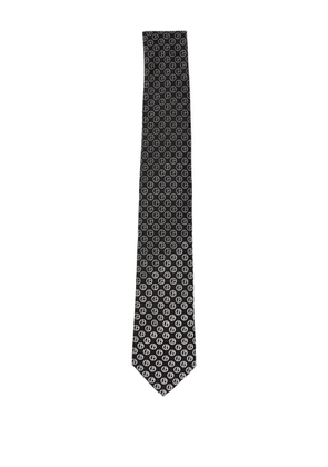 Giorgio Armani monogram silk tie - Black