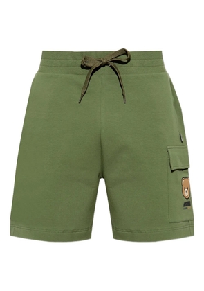 Moschino teddy logo cargo shorts - Green