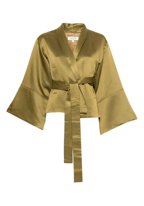 PSOPHIA Heritage tie-waist jacket - Green