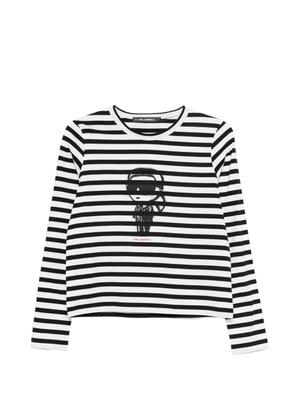 Karl Lagerfeld striped-detail top - White