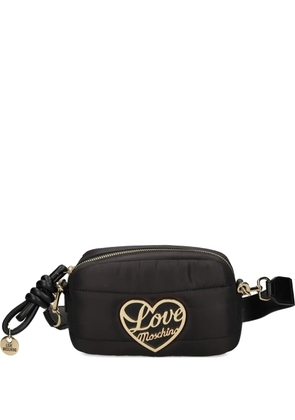 Love Moschino heart-plaque cross body Bag - Black
