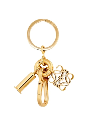 LOEWE Anagram charm keyring - Gold
