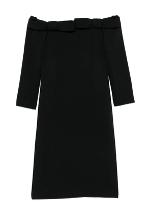 Nº21 bow off-shoulder dress - Black