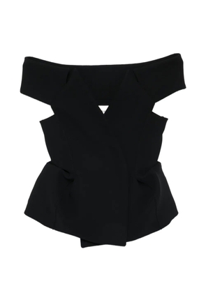 KHAITE Verone cut-out blouse - Black