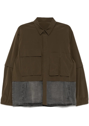 CROQUIS panelled long-sleeves jacket - Green