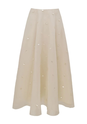 AZEEZA Sorcha sequined skirt - Neutrals