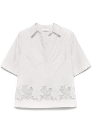 P.A.R.O.S.H. flora-embroidered blouse - Grey