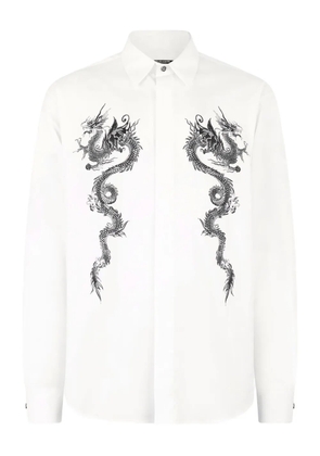 Roberto Cavalli dragon-print shirt - White