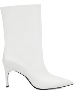 POTAMY 90mm leather ankle boots - White