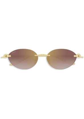 Cartier Eyewear oval frame sunglasses - Gold