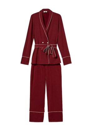 TWINSET Mannish belted pyjama trousers and top set - Red