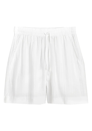 Gant drawstring textured shorts - White