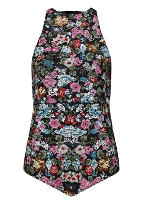 Giambattista Valli floral sequined bodysuit - Black