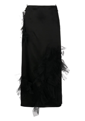 JNBY tulle ruffled straight skirt - Black