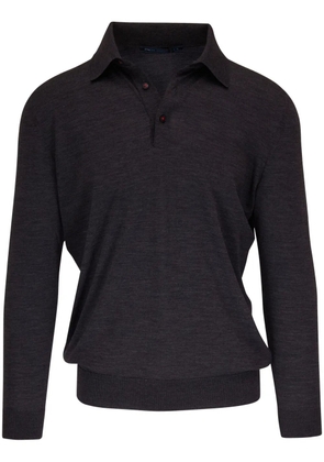 Kiton long-sleeve wool polo jumper - Grey