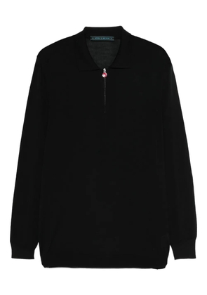 Kiton zip-fastening polo shirt - Black