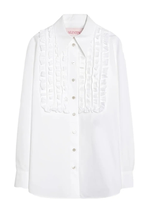 Valentino Garavani ruffled long-sleeve shirt - White