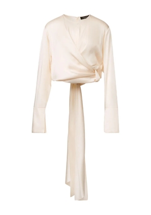 Fabiana Filippi wrap-tie silk blouse - White