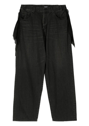 Undercover low-rise wide-leg jeans - Black