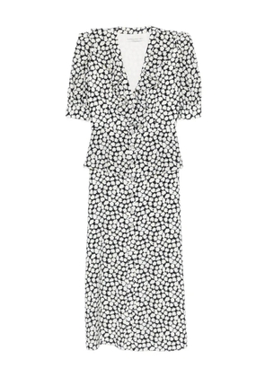 Alessandra Rich floral-print midi dress - Black