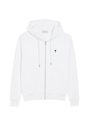 AMI Paris zip-up hoodie - White