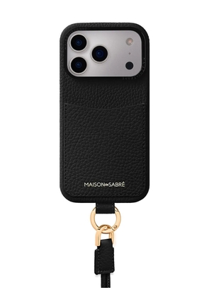 MAISON de SABRÉ The Sling card-slot lanyard iPhone 17 pro case - Black