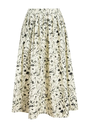 Proenza Schouler White Label floral-print midi skirt - Yellow