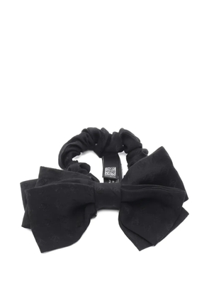 CHANEL Pre-Owned 1986-1988 Coco Mark ribbon scrunchie - Black