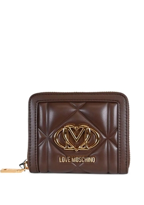 Love Moschino logo-plaque wallet - Brown