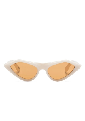 Marni Eyewear sculpted-frame sunglasses - Neutrals