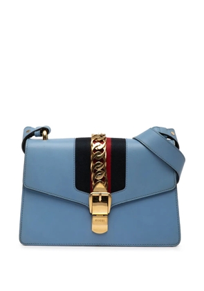 Gucci Pre-Owned 2016-2025 Small Leather Sylvie Web satchel - Blue
