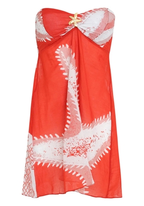 Amir Slama x Jade Picon starfish-print mini dress - Red