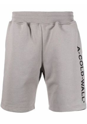 A-COLD-WALL* logo-print track shorts - Grey