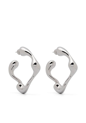 Maria Black large Splash hoops - Silver