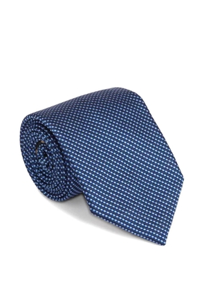 Brioni textured silk tie - Blue