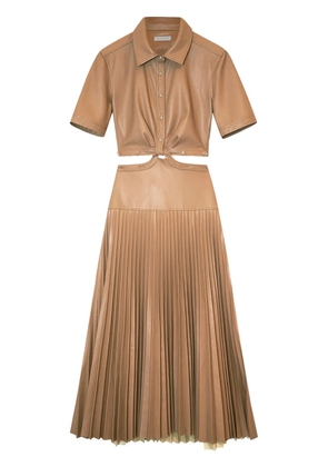 Simkhai Maritza cut-out detail shirtdress - Brown